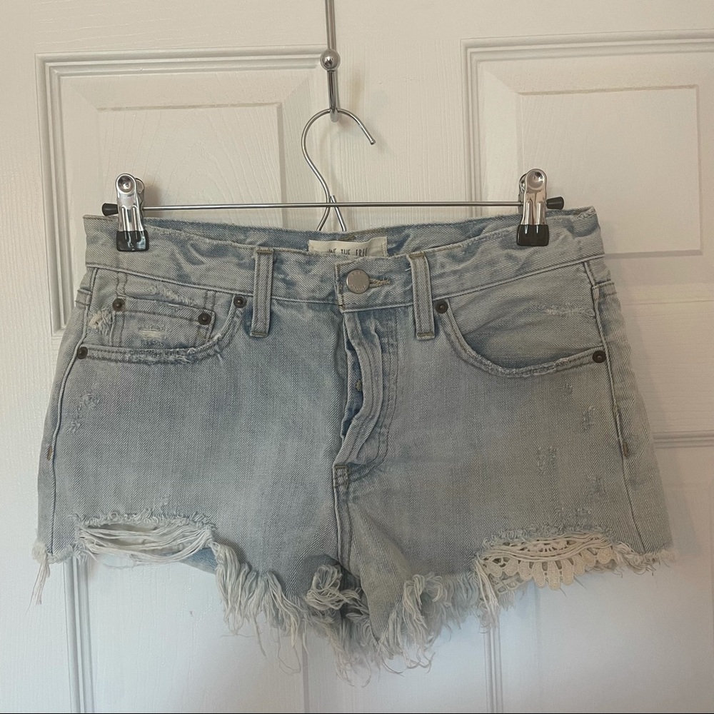 Distressed Jean Mini-Shorts